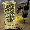 Cadena de Luces para Árbol de Navidad Led Estrella Decoración Luz de Ambiente con Alambre de Cobre Verde Oscuro Impermeable para Exterior Luces de Decoración Navideña