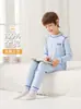 Conjunto de Ropa Interior Térmica de Algodón Puro para Otoño para Niños y Niñas, Conjunto de Dos Piezas, Pijama Ajustado de Otoño/Invierno para Bebé