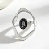 Joia de Moda Europeia e Americana Transfronteiriça Design Pingente de Diamante Preto Acrílico Colar Charme de Festa Ins Corrente de Clavícula Multicamadas