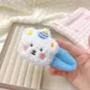 Presilha de Cabelo de Pelúcia Desenho Animado para Meninas, Presilha Grande BB para Estudantes, Presilha Fofa para Franja Lateral, Doce Acessório de Cabelo