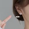 Pendientes Nalan de plata de ley s925 con forma de cornamenta de alce navideño, llenos de diamantes, con personalidad, G4046