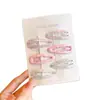 Pinza para el Cabello Rosa con Estrella para Niñas, Pinza Lateral para Flequillo, Pasador Pequeño, Accesorio para el Cabello de Bebé, Pinza Bb para el Cabello