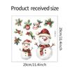 Comercio exterior Navidad muñeco de nieve hoja campana dormitorio baño pegatinas decoración del hogar pegatinas de pared autoadhesivas venta al por mayor transfronteriza