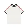 Camiseta de manga corta con cuello redondo estilo americano, unisex, nuevo modelo de verano, holgada y versátil, top con bloques de color, asequible para comercio exterior