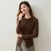 Elegante y única capa base de cachemira para mujer, con cuello redondo, diseño de jersey, abertura en el dobladillo, cintura ajustada y mangas largas.