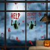 MS8080 Ayuda con la sangre de zombi, huella de mano, pegatinas de pared de Halloween, pegatinas para ventanas, decoración de habitaciones, fabricantes de pegatinas de pared
