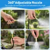 Sistema de irrigação por gotejamento para jardinagem conjunto completo com aspersores de cobre ajustáveis, kit de autoirrigação para plantas suculentas, conjunto completo de tubos de água e acessórios para aspersores