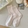 Calcetines de mujer estilo coreano para primavera y verano, finos, resistentes al olor, antibacterianos, dulces y suaves, lazo estilo japonés, estilo femenino, calcetines holgados para mujer