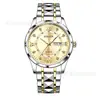 Reloj para Hombre de Acero con Calendario Doble Personalizado de Lujo Gama Alta Luminoso de Cuarzo Reloj de Negocios para Hombre Venta al por Mayor