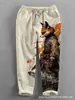 Pantalones de AliExpress de Venta Caliente Transfronterizos Sueltos Casuales Comercio Exterior Europeo y Americano Rectos Impresión 3D Cintura Alta Pierna Ancha