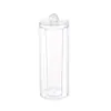 Caixa de Armazenamento de Algodão Cosmético para Mesa Porta-Palitos com Tampa à Prova de Poeira Rack de Armazenamento para Finalização com Pincel de Pó Caixa Transparente de Acrílico para Cotonetes