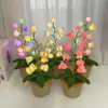 [Producto Terminado] Linterna de Campanillas de Lana Tejida a Mano Transfronteriza Flor Artificial Adornos de Escritorio Tejidos Regalos Creativos