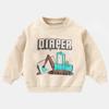 Suéter Infantil com Forro de Fleece 2023 Nova Camiseta de Desenho Animado para Menino de Bebê Moda Feminina Fleece Quente Fashion Top