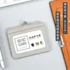 Seleção rigorosa de conjunto de identificação de couro conjunto de cartões de trabalho com cordão etiqueta etiqueta placa de número de funcionário cartão escolar de estudante cartão de refeição