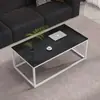 Combinación de mesa de centro y mueble de TV para sala de estar, apartamento pequeño, mesa de té para balcón, mesa de té simple moderna de vidrio templado