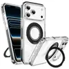 Funda para iPhone 17 con Soporte Magnético Giratorio, Apple 17 Pro, Apple 18 Funda con Soporte Magnético de Tira de Color