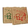 Caixa de papelão para pizza de 10 polegadas para viagem, caixa de embalagem de alimentos de papelão, caixa de papelão ondulado espesso comercial para pizza, feita sob medida
