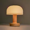 Lâmpada Criativa Redonda Cogumelo Amazon Cross-Border Metal Led Lâmpada de Mesa USB Luz Suave Luz Noturna Decoração de Cabeceira de Quarto
