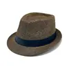 Suministros del Fabricante Sombreros de Jazz Versátiles, Fedoras de Color Sólido Estilo Británico, Sombreros de Paja de Papel Personalizados para Hombre y Mujer con Ala Enrollada Estilo Pareja
