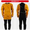 Ropa Protectora de Cuero de Vaca Resistente al Desgaste, Aislante al Calor, Anti-Quemaduras y de Alta Temperatura para Soldador, Delantal de Soldador con Vestimenta Inversa, Ropa de Trabajo para Soldadura por Arco de Argón