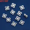 Accesorios de Tubo Retorcido de Flor Triangular Trenzado de Plata de Ley, Anillos Redondos Pequeños Lisos de Plata Vintage, Materiales para Abalorios Hechos a Mano DIY
