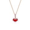 Collar Candado Ruyi de Plata Esterlina s925 Cola Q Implicación de Paz Concha Blanca Natural Ónix Celebridad de Internet Viento ins Candado Longevo