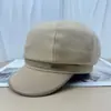 Gorro de Béisbol para Mujer con Correa de Letras para Circunferencia de Cabeza Grande, Otoño e Invierno, Boina de Algodón Casual para Artista, Sombrero Octogonal, Decorativo y a Prueba de Frío