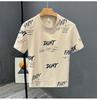 Camiseta de Manga Corta para Hombre American High Street Verano Delgada Estampada con Letras Manga Corta Juvenil Ins Marca de Moda Medio Corte Ropa de Hombre