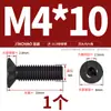 Tornillos de Cabeza Avellanada Hexagonal Grado 10.9 Negros Tornillos de Cabeza Plana Tornillos de Copa Plana Mm2.5M3M4M5M6M8M10