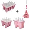 Amazon popular juego de 10 piezas creativo de silicona bandeja de hielo casero DIY molde de helado palito de helado fácil de limpiar fácil de desmoldar