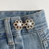 Pantalón con botón de mariposa en la cintura, hebilla ajustable para el tamaño de la cabeza, artefacto para ajustar la cintura del pantalón, hebilla para la cintura, botones de cierre para la cintura