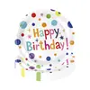 Nuevos suministros para fiesta temática de cumpleaños de lunares de colores vajilla decoración de pastel platos de papel vasos de papel servilletas de papel juego de decoración