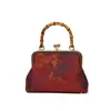 Bolso casual de estilo étnico con estampado de bambú, bolso de mano, bolso de hombro, bolso cruzado, bolso de cadena, bolso de noche estilo chino