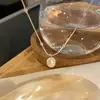 Colar com Pingente de Pérola Barroca Francesa para Mulheres, Luxo Acessível, Acessórios de Corrente para Pescoço de Nicho de Alta Qualidade, Gargantilha Clavícula