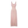 Vestido Chaleco Ajustado Sexy de Cuello en U Puro Deseo + Cárdigan de Punto de Manga Larga con Botones y Cuello Redondo Vestido Largo de Dos Piezas