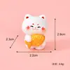 Gato de la Suerte de Año Nuevo para Riqueza y Fortuna, Prosperidad para la Sala de Estar, Gato de la Riqueza Figura Pequeña Adorno de Resina Venta al por Mayor