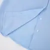 Otoño 2026 Moda Casual Transfronteriza Europea y Americana Conjunto de Traje para Mujer Camisa Azul Holgada de Manga Larga Pantalones de Pierna Ancha Conjunto de Dos Piezas