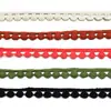 Encaje de hilo de algodón color marfil con cuentas y pequeños pompones, escote para ropa de niños, ropa de bebé, accesorios de ropa hechos a mano para DIY