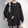 Nueva camisa casual de manga larga para hombre, estilo americano, corte holgado, blanca y texturizada, perfecta para usar en capas, para primavera y otoño.