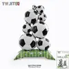 Expositores de pie extra grandes para fútbol, baloncesto y trofeos, Zapatos de fútbol, Globos de papel de aluminio, Decoraciones de escena de la Copa del Mundo