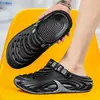 Zuecos de Verano para Hombre con Sensación Suave y Acojinada, Sandalias Cerradas Antideslizantes para Exteriores, Zapatos Deportivos de Playa para Hombre con Suela Gruesa