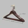 Percha de madera maciza con barra para hoteles, casas de huéspedes y tiendas de ropa, especializada para trajes y abrigos, percha ancha para hombros que no deja marcas