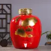 Jarra de Vino de Cerámica 10kg 20kg 15kg 25kg para Uso Doméstico, Botella de Vino Sellada, Recipiente de Vino Vintage con Grifo