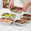 Caja de acero inoxidable para mantener la frescura, refrigerador, caja de almacenamiento de alimentos, plato cuadrado, caja cuadrada para albóndigas, caja para verduras de camping, caja de picnic, bandeja