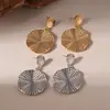 Aguja de Acero Pendientes Colgantes de Textura Redonda Transfronterizos Europeos y Americanos Pendientes de Lujo Ligero de Gama Alta Pendientes de Moda Diseño de Pendientes Nicho