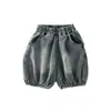 Pantalones tipo linterna estilo coreano para niños, jeans elegantes de verano para bebé, nuevos pantalones cortos holgados versátiles 2026 62355