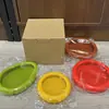 Caja Conservadora de Frutas Frescas Sellada con Película Tapa Conservadora de Frescura Almacenamiento en Refrigerador Caja Conservadora de Verduras Frescas Código Adhesivo Soporte Inspección de Fábrica