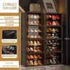 Armário de Sapatos para Entrada de Casa, Armário de Armazenamento, Gabinete de Entrada, Sapateira de Camadas Grande Capacidade Integrada na Parede, Organizador de Botas