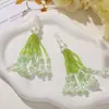 Aretes Versátiles de Borla con Perlas de Cristal Fresco Estilo Bosque para DIY Primavera y Verano, Colgantes para Bolsos, Llaveros