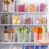 Caixa de armazenamento de porta lateral de geladeira transparente alta, classificação de artefatos de expansão de geladeira, caixa de armazenamento de alimentos, vegetais e frutas refrigerados